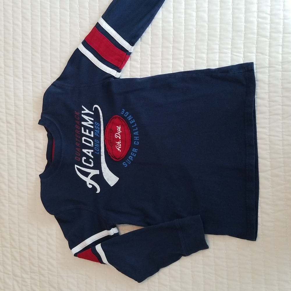 OshKosh boys shirt size 7 football navy red